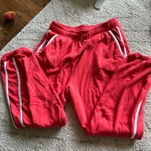 Red sweatpants. Size L